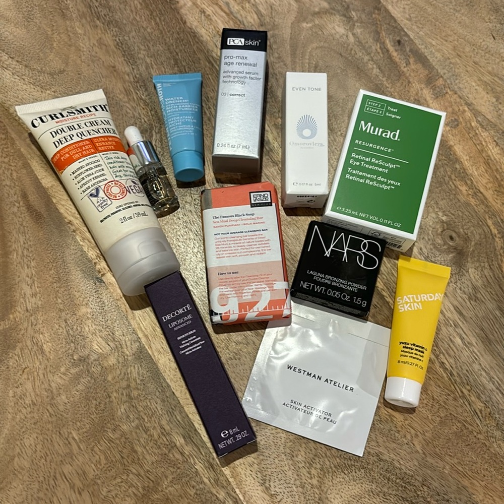 Sample size beauty product bundle